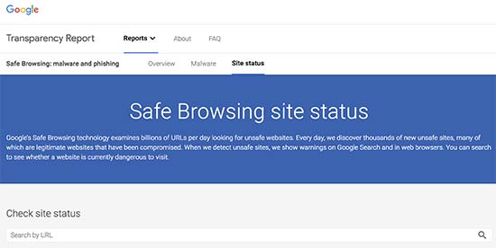 Google Safe Browsing - полезный сервис для проверки безопасности сайта