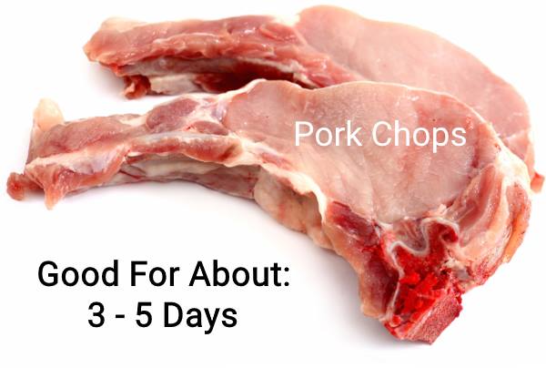 raw pork chops shelf life