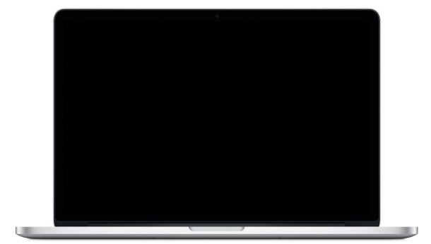 MacBook Pro with dimmed screen