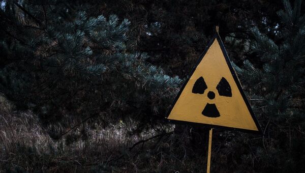 Знак радиации в Припяти