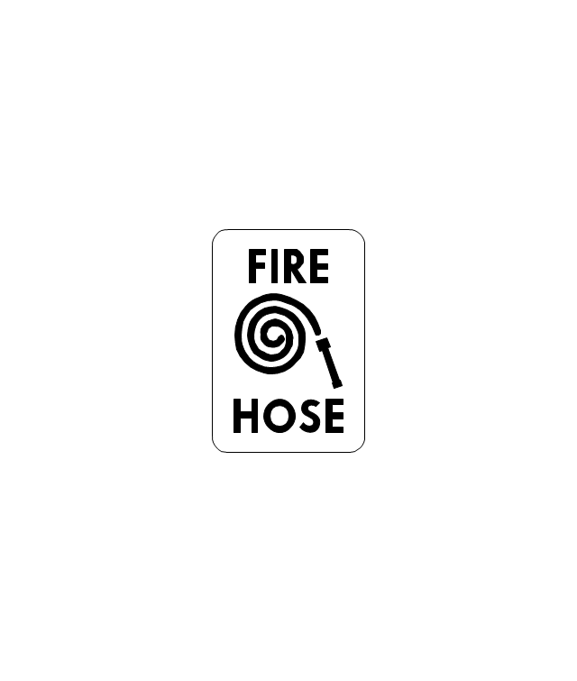 Fire Hose with black text, fire hose,