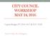 CITY COUNCIL WORKSHOP MAY 24, 2016