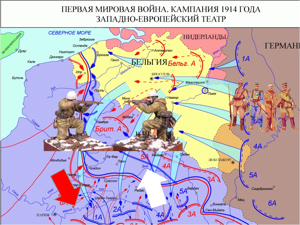 Первая мировая война карта боевых действий