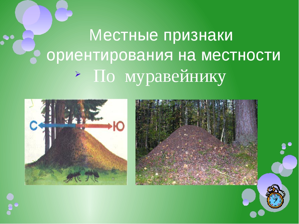 Признаки ориентирования