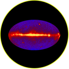 Небо в гамма-лучах с энергией 100 МэВ (CGRO)