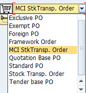 Select Stock Transport Order as the Document Type