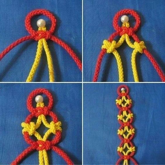 узорчатое плетение из шнура