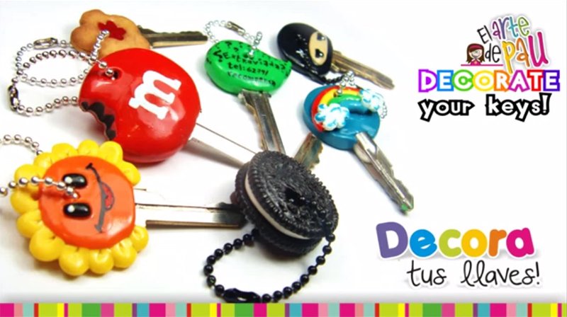 Decorate your keys with Polymer clay 