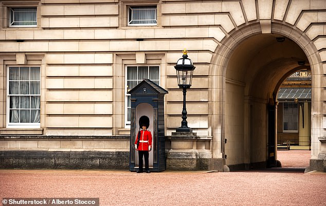 The Army takes 100 skins, thought to be a small fraction of the thousands of bears that are killed to keep numbers under control (pictured: A Sentry on duty at Buckingham Palace)