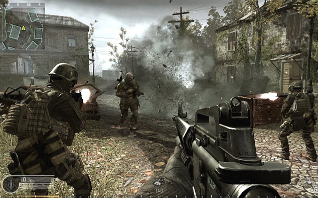 Duttenhofer said that games like Call of Duty (a still pictured above) taught him practical skills which he used to survive and meant he was already familiar with weapons