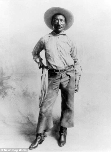 Bill Pickett a cowboy and rodeo performer. From Texas, he became a ranch hand and invented the technique of bulldogging, a method that subdues cattle by biting their lip