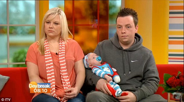 Shaken: The parents of baby Denny Dolan, Hayley Cawley and Paul Dolan, appeared on Daybreak and told of the horror of their ordeal
