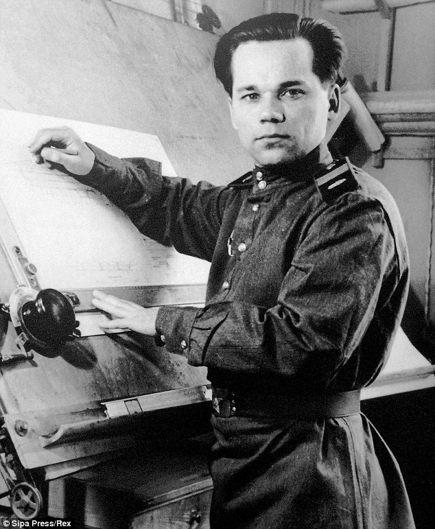 Soviet hero: Mikhail Kalashnikov in 1949, two years after the weapon he invented went into mass production