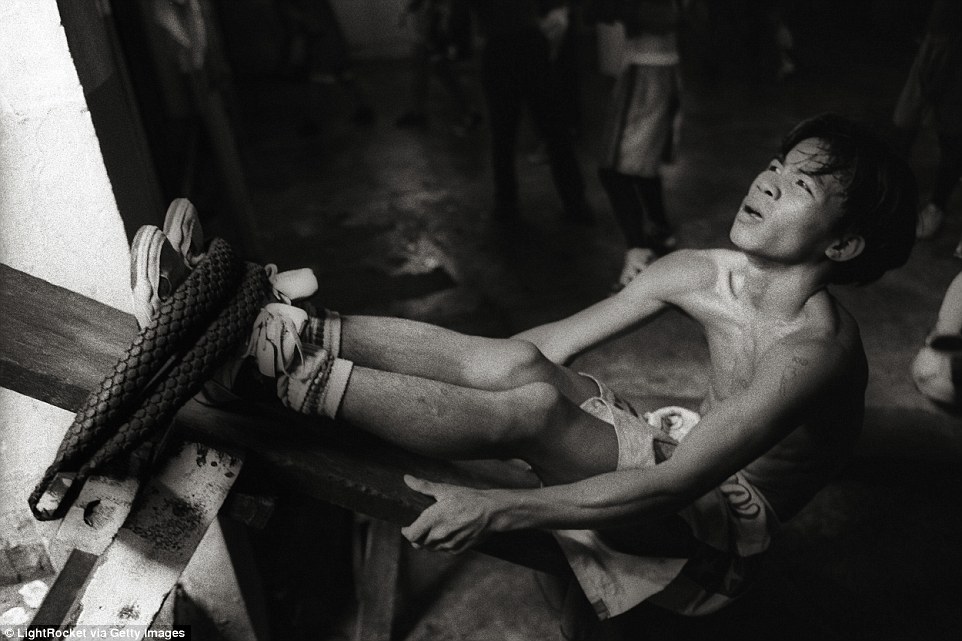 The FIlipino boxer working out at the LM Gym in Manila, Philippines as a 17-year-old before he fought his way to the top of the game