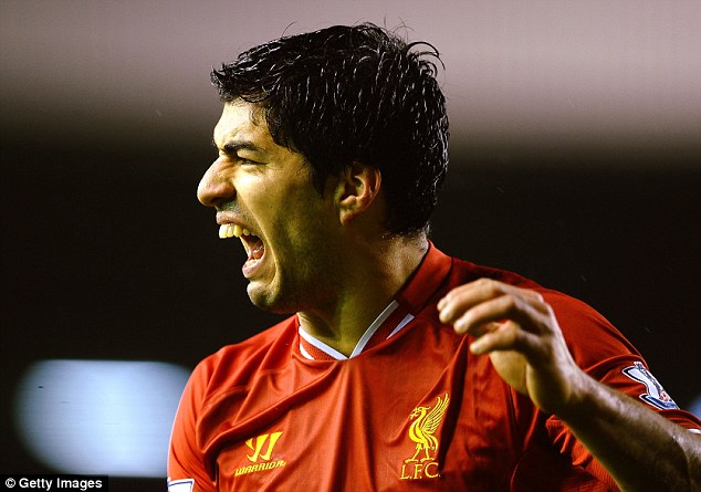 Aggressive: while his goal scoring record and penchant for biting his opponents were reason enough to be scared of Luis Suarez, his red shirt may have also been giving out angry signals to defenders
