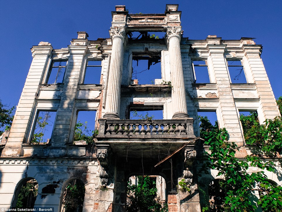 The crumbling remains of the Smetsky sanatorium - a type of medical treatment centre - was captured by photographer Ioanna Sakellaraki