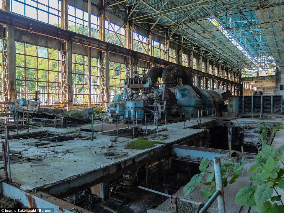 The once-productive factory has now been completed abandoned and left to fall into a state of disrepair