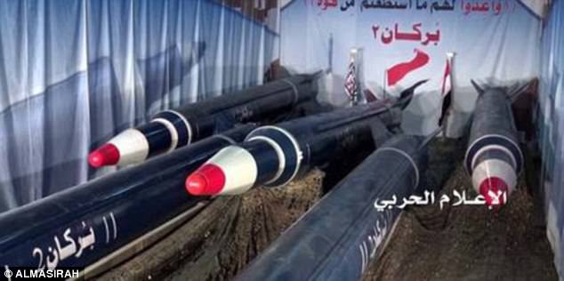 It was the second Huthi missile attack on Riyadh in the past two months. A picture shows rockets that were fired at Riyadh international airport on November 4