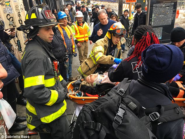 FDNY told the Post the woman was taken to Bellevue Hospital in serious condition
