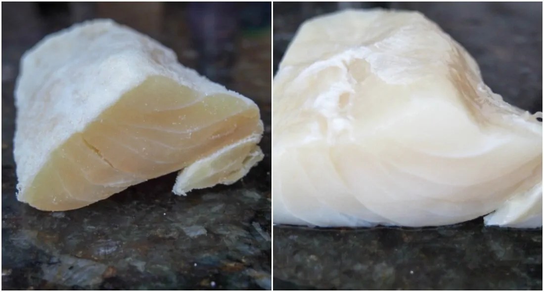 salt cod before and after soaking