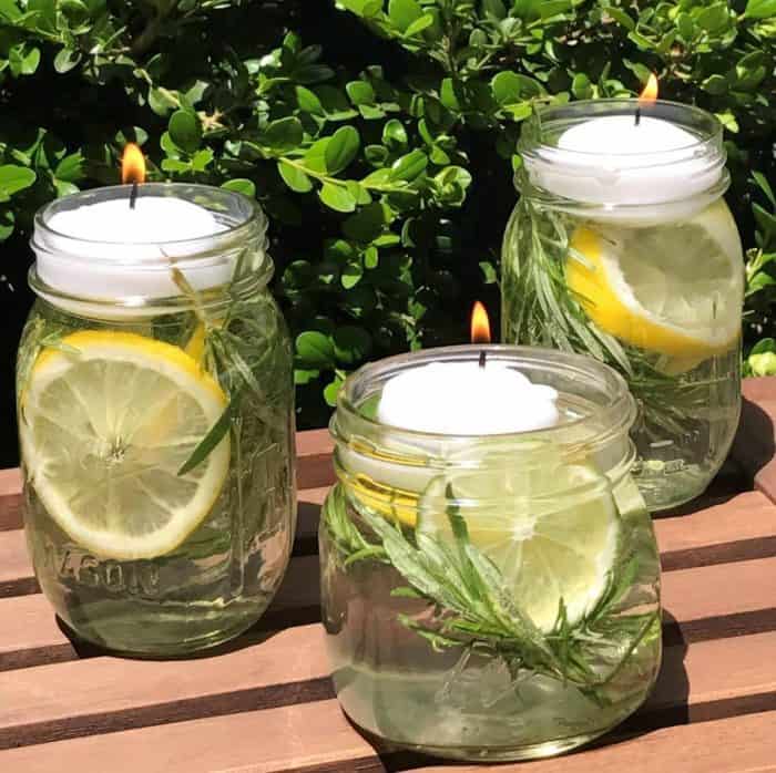 keep mosquitoes, flies, and other bugs & insects away from your summer fun with these DIY all-natural "Bug Away" essential oil candles