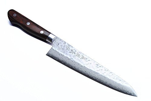 Yoshihiro VG10 16 Layer Hammered Damascus Gyuto Japanese Chefs Knife (8.25