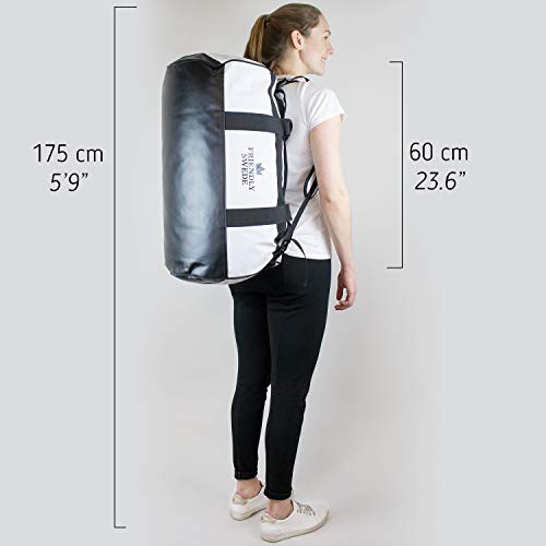 The Friendly Swede Duffel bag with Backpack Straps for Gym, Travel and Sports - SANDHAMN Duffle Waterproof Material