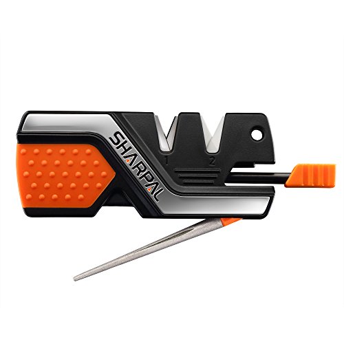 SHARPAL 101N 6-In-1 Knife Sharpener & Survival Tool, Black and Orange