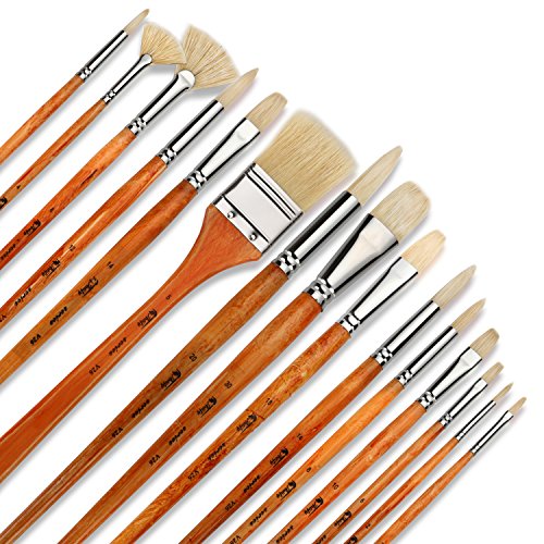 Artify 15 pcs Professional Paint Brush Set Perfect for Oil...