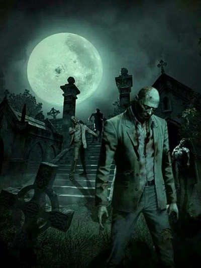 зомби на кладбище фото