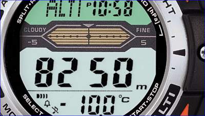 Weather prediction tool on Casio Altimeter watch.