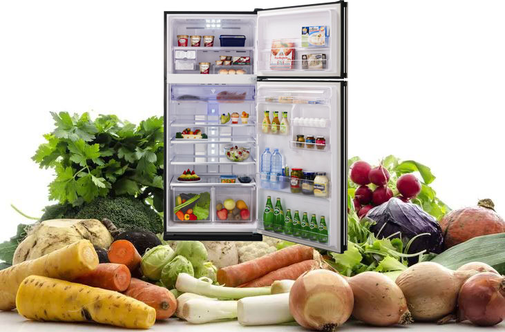 Овощи и холодильник