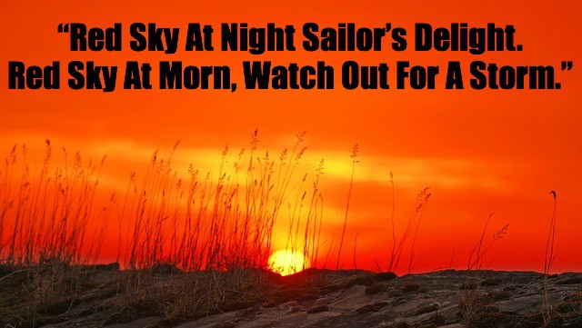 Red sky at night, sailors delight