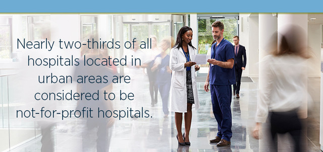 Nearly two-thirds of all hospitals located in urban areas</a> are considered to be not-for-profit hospitals.