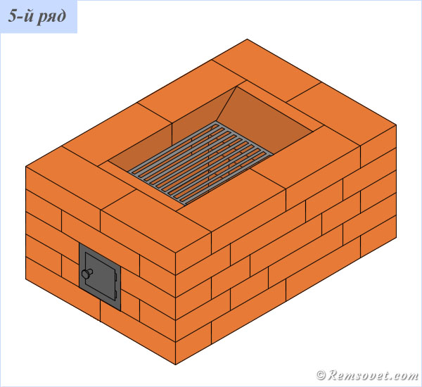 Порядовка отопительной печи ПТО-2300, 5-й ряд