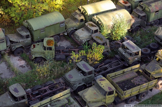 Abandoned base of Soviet military equipment view 13