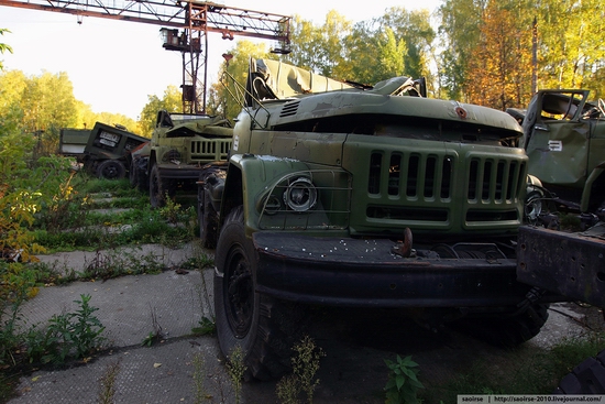 Abandoned base of Soviet military equipment view 16