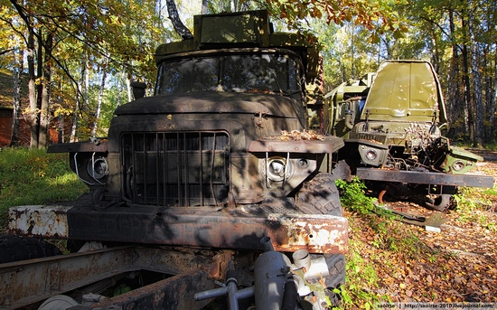 Abandoned base of Soviet military equipment view 2