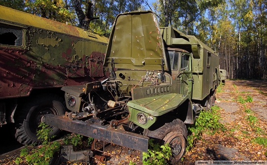 Abandoned base of Soviet military equipment view 4