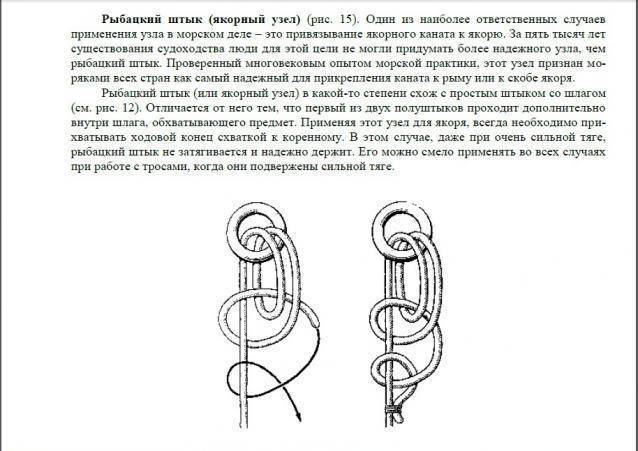 Штык узел как вязать схема