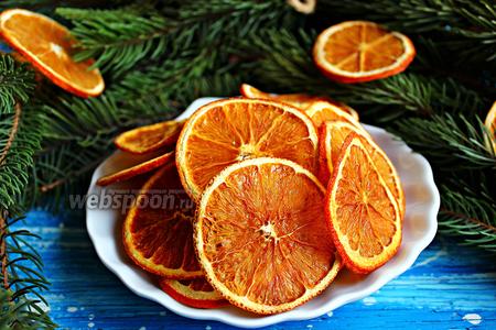 Фото рецепта Апельсиновые чипсы с имбирём