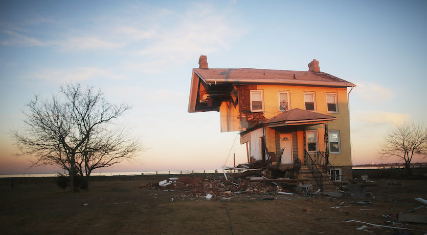 Princess Cottage damage from Sandy at Union Beach, NJ