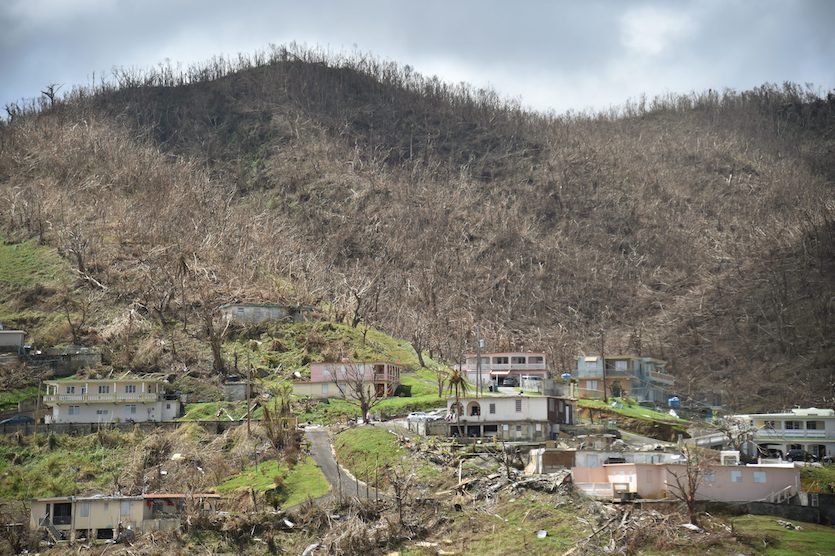 Damage at Yabucoa, Puerto Rico, from Hurricane Maria