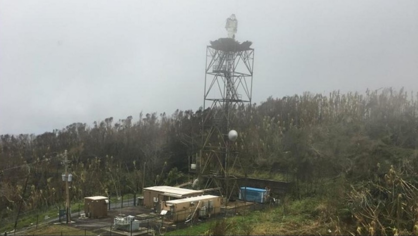 Damage from Hurricane Maria to NWS radar in Puerto Rico