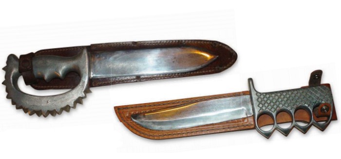 Два варианта ножей-кастетов морской пехоты США времен Второй мировой войны