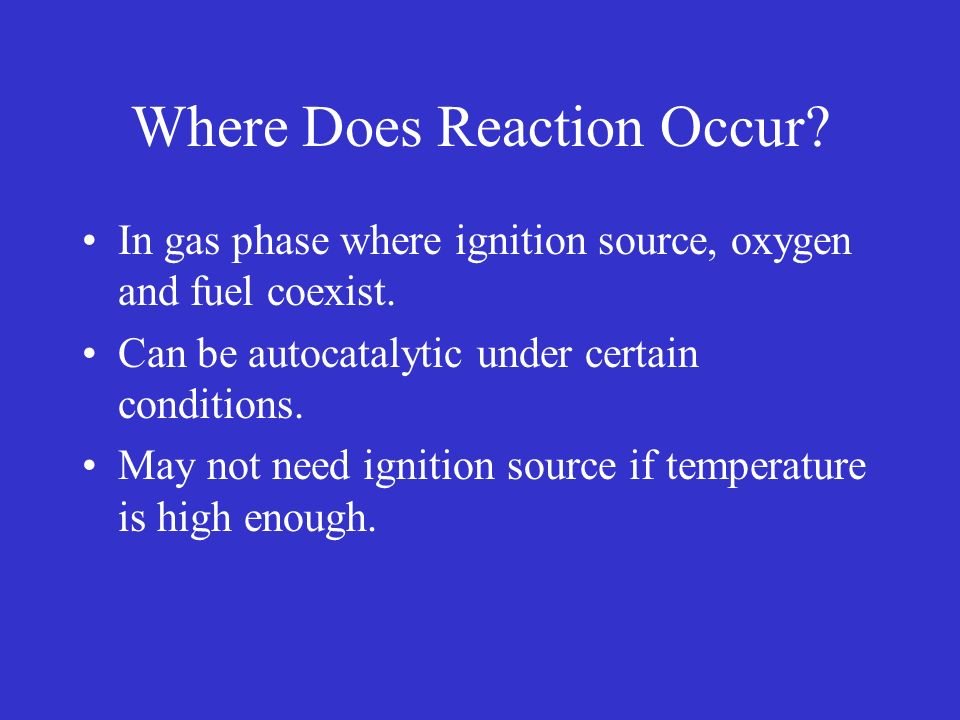 Where Does Reaction Occur