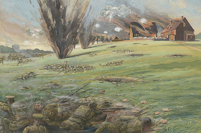 «9 A.M., 22 апреля, 1915 г.». Художник Артур Нантель.