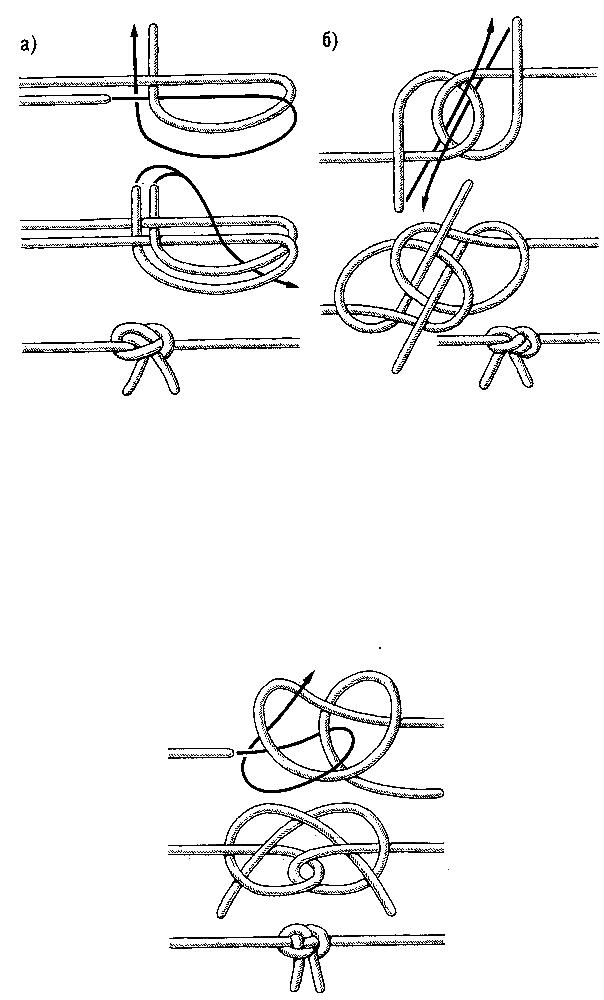 Брамшкотовый узел как вязать схема с одной веревкой