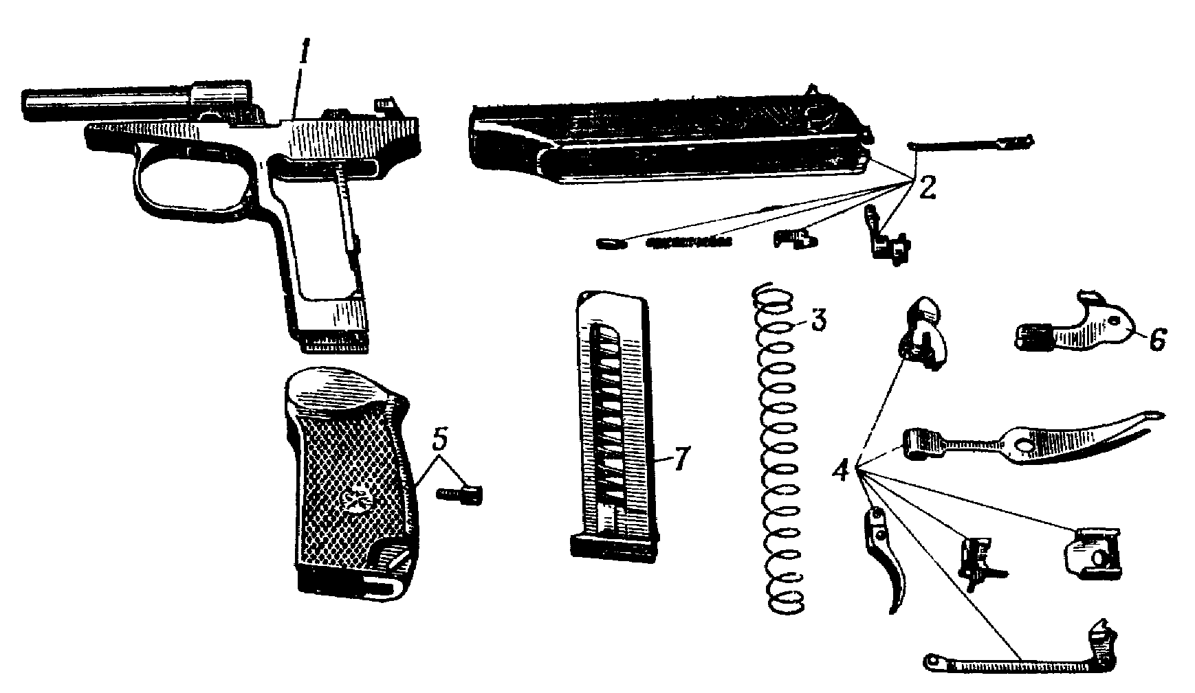 Пистолет макарова схема устройства