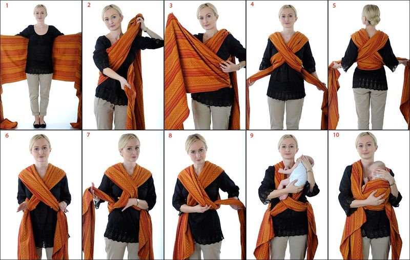 Как носить шарф-слинг
